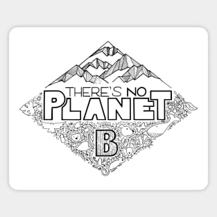 There's no planet B - black version Magnet